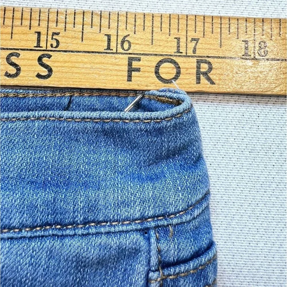 Buffalo David Bitton Womens Faith Jeans 31 Mid Rise Cropped Stretch Distressed